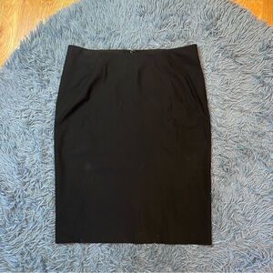Theory Black Midi Pencil Skirt - Sleek Workwear